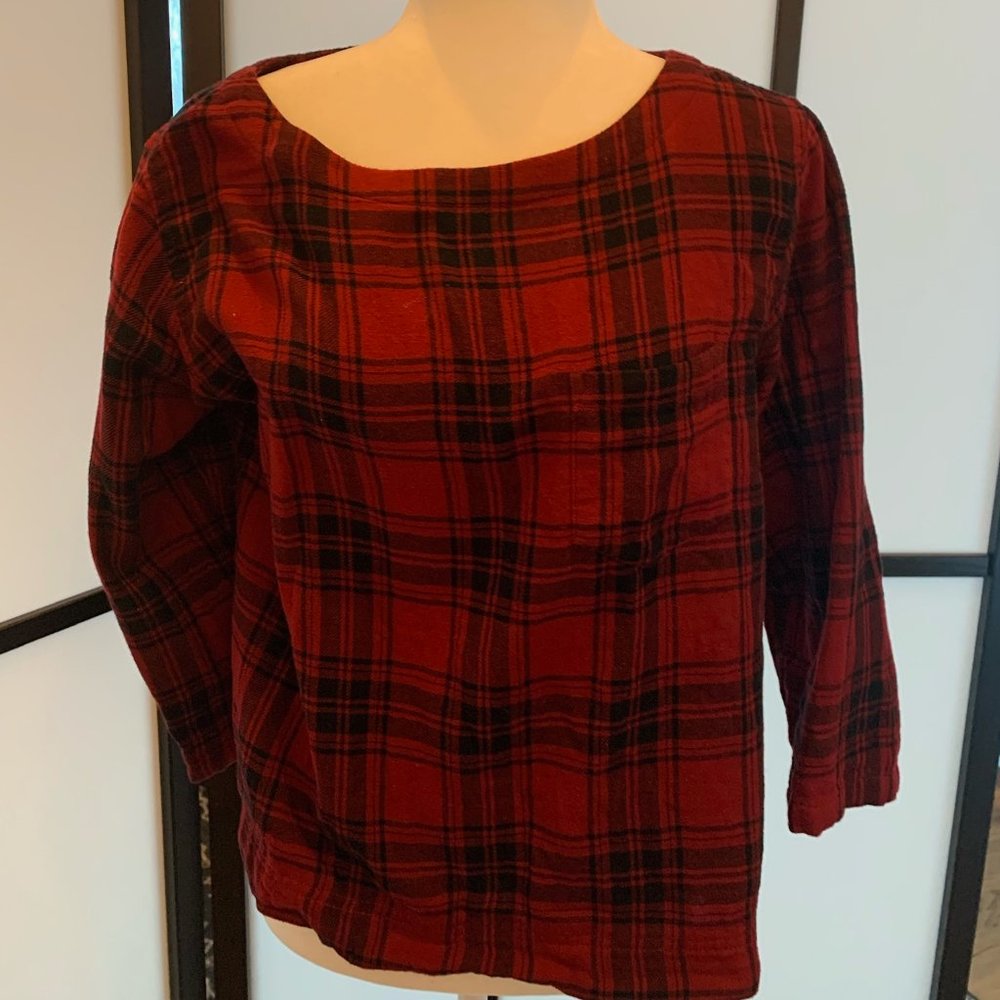 Madewell Plaid Womens Top Size Med